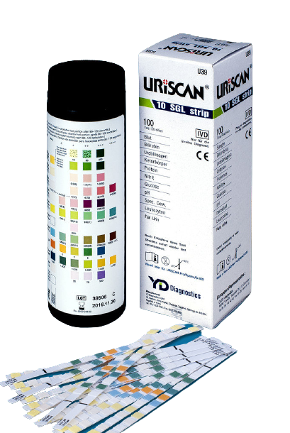 Тест-смужки URISCAN U39 GEN 10SGL (тестування 10 показників в сечі) №100